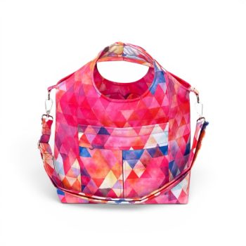   Blaur -Pink geometriai válltáska/kézitáska vízlepergető anyagból